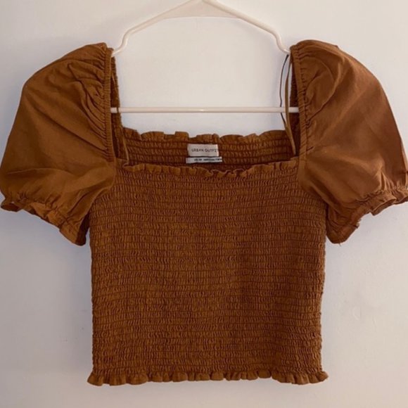 UO Sabrina Smocked Square Neck Top - Picture 2 of 6